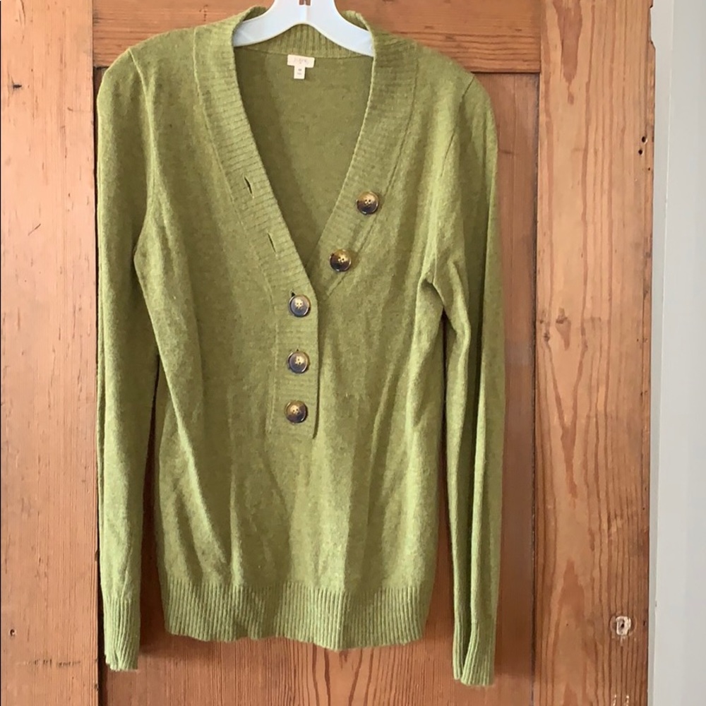 J. Crew wool shawl sweater